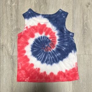4/$30 Kids Tie-Dye Tank Top - Red, Blue, and White